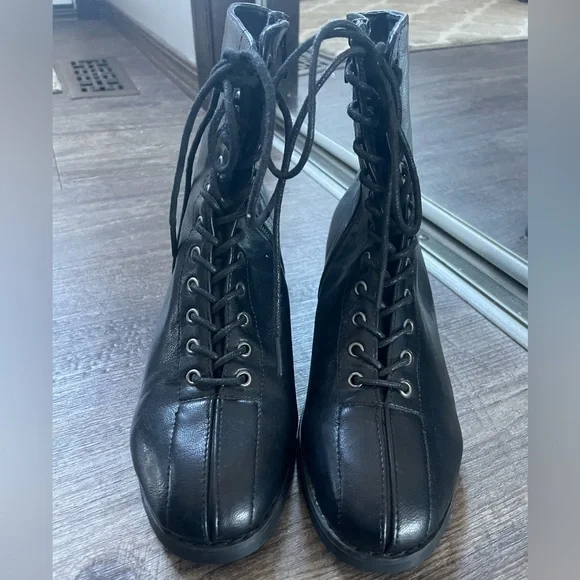 Stuart Weitzman Lace-Up Booties - Picture 2 of 8